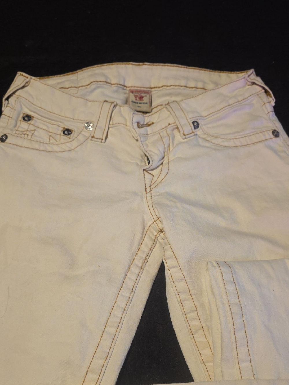 Women’s True Religion White Jeans - Classic Straight Fit